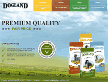 Tablet Screenshot of dogland-nutrition.com